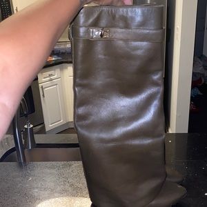 Green tall Givenchy shark boots